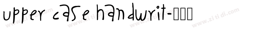 upper case handwrit字体转换
